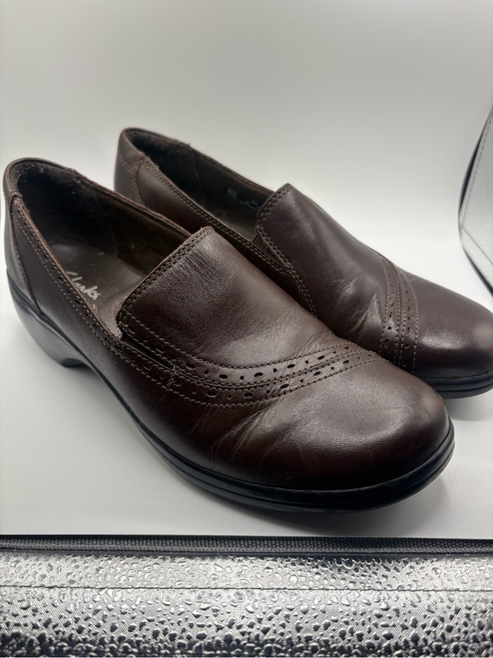 Clarks Shoes - Clarks Women's Dark Brown Leather Slip-On Loafers